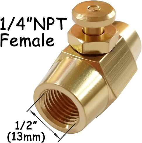 Uenede 1/4 Inch NPT Brass Push Button Check Valve, 1/4" NPT Female Thread Normally Closed Type, Air One-Way Control Switch Shut-Off Valve (Pack of 2) in Saudi Arabia