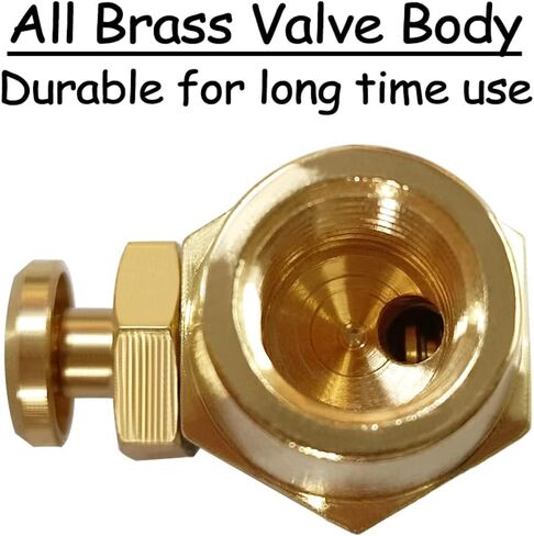 Uenede 1/4 Inch NPT Brass Push Button Check Valve, 1/4" NPT Female Thread Normally Closed Type, Air One-Way Control Switch Shut-Off Valve (Pack of 2) in Saudi Arabia