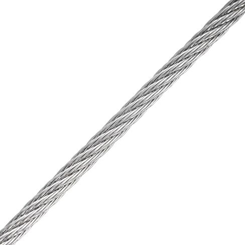 كابل T304 شبه مرن من الفولاذ المقاوم للصدأ مقاس 1/8 بوصة 7 × 7، متعدد الأغراض - بكرة بطول 250 قدم in Kuwait