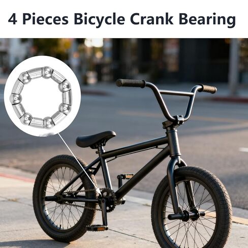 Bike Crank Bearings 5/16" x 7 Balls,for Bicycle Crank Bottom Bracket Headset, Compatible with Mountain Road BMX Cruiser Kids Bike Repair 4 Pcs in Kuwait