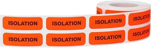 Isolation Medical Healthcare Labels, 0.5 x 1.5 Inch Rectangle, 500 Total Labels in Saudi Arabia