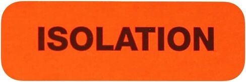 Isolation Medical Healthcare Labels, 0.5 x 1.5 Inch Rectangle, 500 Total Labels in Saudi Arabia