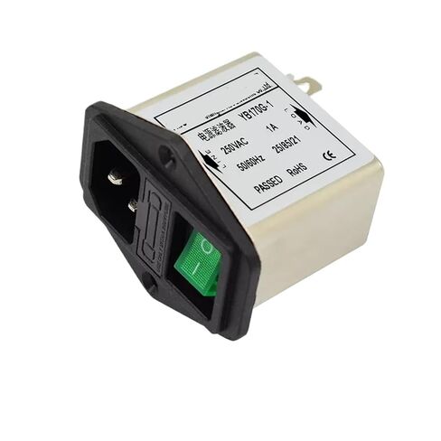 YB170G-1A/3A/6A/10 Socket + Single Insurance + Green Light Switch Power Filter 220V 250V(YB170G-10A) in Saudi Arabia