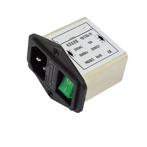 YB170G-1A/3A/6A/10 Socket + Single Insurance + Green Light Switch Power Filter 220V 250V(YB170G-10A) in Saudi Arabia