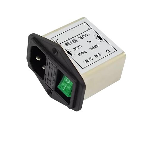 YB170G-1A/3A/6A/10 Socket + Single Insurance + Green Light Switch Power Filter 220V 250V(YB170G-10A) in Saudi Arabia