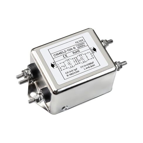 CW4EL2-10A/20A/30A/40A-S Double-Stage Bolt Power Filter Single-Phase AC 220V Anti-Interference Frequency Harmonic(CW4EL2-20A -S Double Stage Bolt) in Kuwait