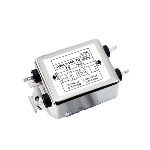 CW4L2-3A/6A/10A/20A-TG AC Two-Stage Spring Rail Single-Phase AC Power Filter(CW4L2-3A-TG) in Saudi Arabia
