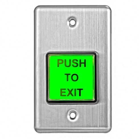Stainless Steel Push to Exit Button with LED Indicator, NO/NC Press Emergency Exit Switch for Access Control Systems in Kuwait