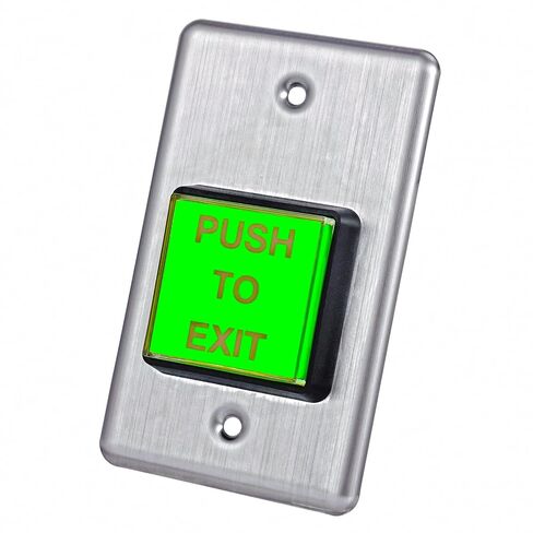 Stainless Steel Push to Exit Button with LED Indicator, NO/NC Press Emergency Exit Switch for Access Control Systems in Kuwait