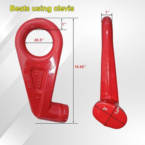 خطافات رفع حاويات الشحن 12.5T، عبوتان بوزن 27,500 رطل، خطافات رفع حاويات شديدة التحمل تستخدم للرفع والتزوير والسحب والاسترداد 【12.5T* عبوتان】 in Kuwait