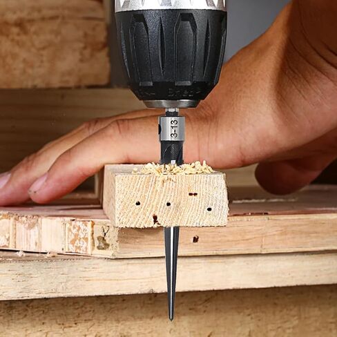 قطعتان من مخرطة دبوس الجسر، مجموعة مخرطة مستدقة بمقبض على شكل حرف T للجيتار، 6 مقبض ثقب دبوس جسر الجيتار المدبب 3-13 مم (1/8 بوصة - 1/2 بوصة) و5-16 مم in Kuwait