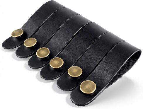 6 عبوات من أشرطة الجيتار الجلدية ذات الأزرار، قفل أشرطة الجيتار، حامل حزام الجيتار، أشرطة رقبة الجيتار، ربطة رأس غراب الرأس، أسود in Kuwait