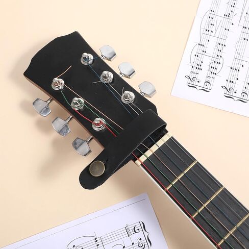 6 عبوات من أشرطة الجيتار الجلدية ذات الأزرار، قفل أشرطة الجيتار، حامل حزام الجيتار، أشرطة رقبة الجيتار، ربطة رأس غراب الرأس، أسود in Kuwait