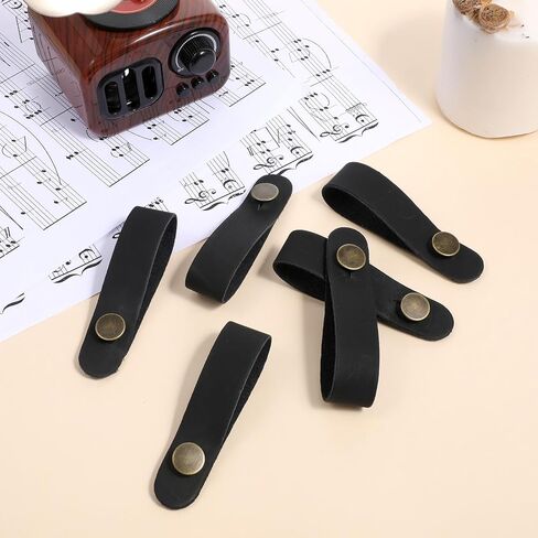 6 عبوات من أشرطة الجيتار الجلدية ذات الأزرار، قفل أشرطة الجيتار، حامل حزام الجيتار، أشرطة رقبة الجيتار، ربطة رأس غراب الرأس، أسود in Kuwait