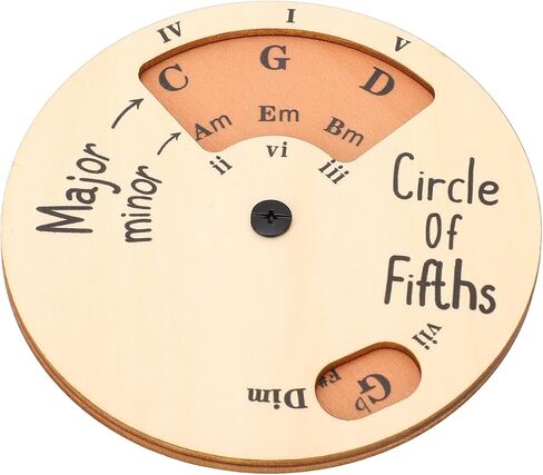Wooden Melody Tool Circle of Fifths Wheel Music Skills Enhancement with User Friendly for Chords and Scales Exploration in Kuwait