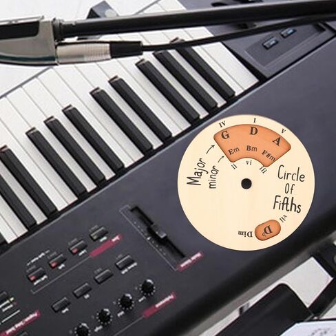 Wooden Melody Tool Circle of Fifths Wheel Music Skills Enhancement with User Friendly for Chords and Scales Exploration in Kuwait