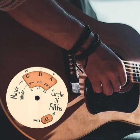 Wooden Melody Tool Circle of Fifths Wheel Music Skills Enhancement with User Friendly for Chords and Scales Exploration in Kuwait