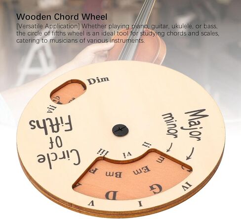 Wooden Melody Tool Circle of Fifths Wheel Music Skills Enhancement with User Friendly for Chords and Scales Exploration in Kuwait