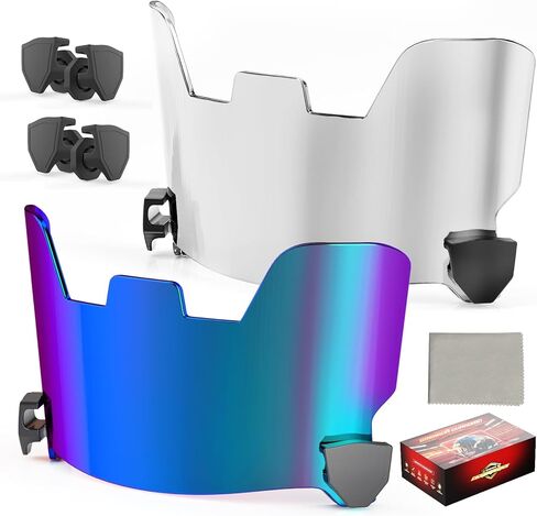 Football Helment Visor - Clear & Green Dual Lens for Youth/Compe Celmets ، ASTM F1938 معتمد in Kuwait