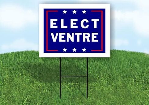 ELECT VENTRE - لافتة طريق من جانب واحد مع حامل - لافتات الممر للشارع، العشب، المبنى، المنزل، العقارات - لافتات الفناء، لافتة مخصصة، لافتات شخصية - 18 بوصة × 24 بوصة in Saudi Arabia