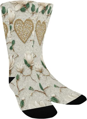 جوارب ماغنوليا بيضاء على شكل قلب للمشي لمسافات طويلة - جوارب شتوية حرارية سميكة دافئة للأطفال الصغار للأولاد والبنات للمدرسة، والارتداء اليومي والأنشطة الخارجية in Kuwait