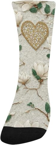 جوارب ماغنوليا بيضاء على شكل قلب للمشي لمسافات طويلة - جوارب شتوية حرارية سميكة دافئة للأطفال الصغار للأولاد والبنات للمدرسة، والارتداء اليومي والأنشطة الخارجية in Kuwait