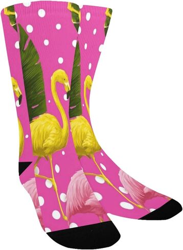 جوارب المشي لمسافات طويلة بنقاط فلامنغو الاستوائية - جوارب شتوية حرارية سميكة دافئة للأولاد والبنات الصغار للمدرسة، والارتداء اليومي والأنشطة الخارجية in Kuwait