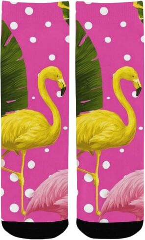 جوارب المشي لمسافات طويلة بنقاط فلامنغو الاستوائية - جوارب شتوية حرارية سميكة دافئة للأولاد والبنات الصغار للمدرسة، والارتداء اليومي والأنشطة الخارجية in Kuwait