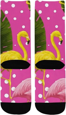 جوارب المشي لمسافات طويلة بنقاط فلامنغو الاستوائية - جوارب شتوية حرارية سميكة دافئة للأولاد والبنات الصغار للمدرسة، والارتداء اليومي والأنشطة الخارجية in Kuwait