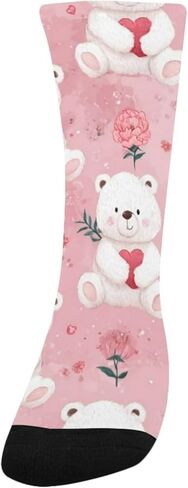 جوارب Teddy Peony Love للمشي لمسافات طويلة - جوارب شتوية حرارية سميكة دافئة للأولاد والبنات للمدرسة، والارتداء اليومي والأنشطة الخارجية in Kuwait