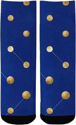 جوارب المشي لمسافات طويلة بنقاط ذهبية مرصعة بالنجوم - جوارب شتوية حرارية سميكة دافئة للأولاد والبنات للمدرسة، والارتداء اليومي والأنشطة الخارجية in Kuwait