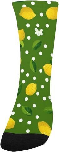 Lemon Butterfly Print Hiking Socks - Toddler Boys & Girls Warm Thick Thermal Winter Crew Socks for School, Daily Wear & Outdoor Activities in Saudi Arabia