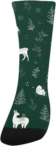 جوارب Woodland Creatures Green للمشي لمسافات طويلة - جوارب شتوية حرارية سميكة دافئة للأولاد والبنات الصغار للمدرسة، والارتداء اليومي والأنشطة الخارجية in Kuwait