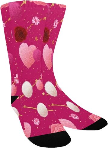 جوارب المشي لمسافات طويلة باللون الوردي والزينة - جوارب شتوية حرارية سميكة دافئة للأطفال الصغار للأولاد والبنات للمدرسة، والارتداء اليومي والأنشطة الخارجية in Kuwait