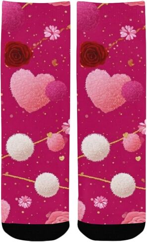 جوارب المشي لمسافات طويلة باللون الوردي والزينة - جوارب شتوية حرارية سميكة دافئة للأطفال الصغار للأولاد والبنات للمدرسة، والارتداء اليومي والأنشطة الخارجية in Kuwait