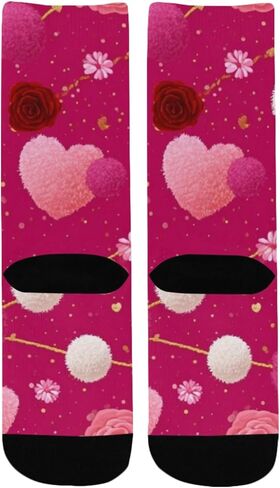 جوارب المشي لمسافات طويلة باللون الوردي والزينة - جوارب شتوية حرارية سميكة دافئة للأطفال الصغار للأولاد والبنات للمدرسة، والارتداء اليومي والأنشطة الخارجية in Kuwait