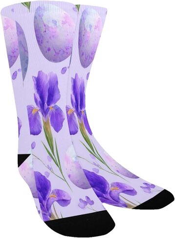 جوارب المشي لمسافات طويلة باللون الأرجواني لعيد الفصح بألوان مائية - جوارب شتوية حرارية سميكة دافئة للأولاد والبنات للمدرسة، والارتداء اليومي والأنشطة الخارجية in Kuwait