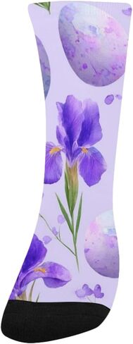 جوارب المشي لمسافات طويلة باللون الأرجواني لعيد الفصح بألوان مائية - جوارب شتوية حرارية سميكة دافئة للأولاد والبنات للمدرسة، والارتداء اليومي والأنشطة الخارجية in Kuwait