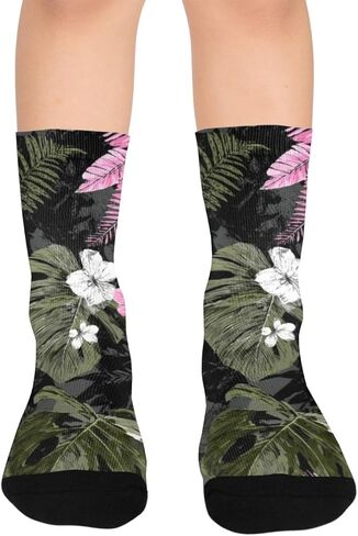 جوارب المشي لمسافات طويلة بتصميم ليلة استوائية - جوارب شتوية حرارية سميكة دافئة للأولاد والبنات الصغار للمدرسة، والارتداء اليومي والأنشطة الخارجية in Kuwait