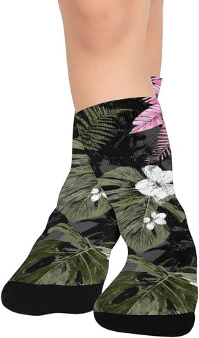 جوارب المشي لمسافات طويلة بتصميم ليلة استوائية - جوارب شتوية حرارية سميكة دافئة للأولاد والبنات الصغار للمدرسة، والارتداء اليومي والأنشطة الخارجية in Kuwait