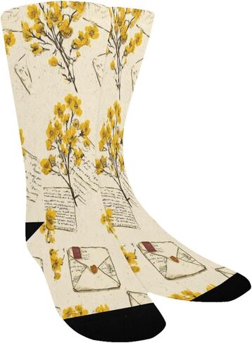 جوارب المشي لمسافات طويلة على شكل حرف Vintage Bloom Flower - جوارب شتوية حرارية سميكة دافئة للأطفال الصغار للأولاد والبنات للمدرسة، والارتداء اليومي والأنشطة الخارجية in Kuwait