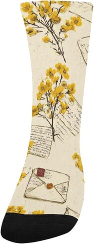 جوارب المشي لمسافات طويلة على شكل حرف Vintage Bloom Flower - جوارب شتوية حرارية سميكة دافئة للأطفال الصغار للأولاد والبنات للمدرسة، والارتداء اليومي والأنشطة الخارجية in Kuwait