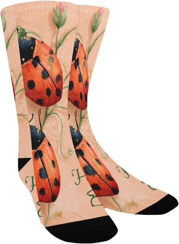 Peach Floral Vibe Hiking Socks - Toddler Boys & Girls Warm Thick Thermal Winter Crew Socks for School, Daily Wear & Outdoor Activities in Saudi Arabia