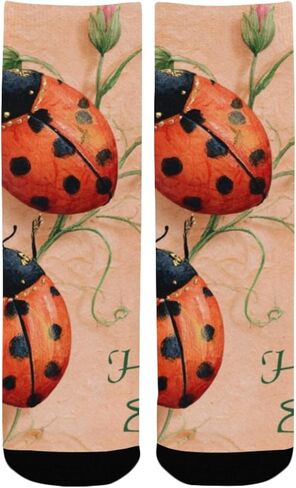 Peach Floral Vibe Hiking Socks - Toddler Boys & Girls Warm Thick Thermal Winter Crew Socks for School, Daily Wear & Outdoor Activities in Saudi Arabia