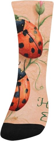 Peach Floral Vibe Hiking Socks - Toddler Boys & Girls Warm Thick Thermal Winter Crew Socks for School, Daily Wear & Outdoor Activities in Saudi Arabia