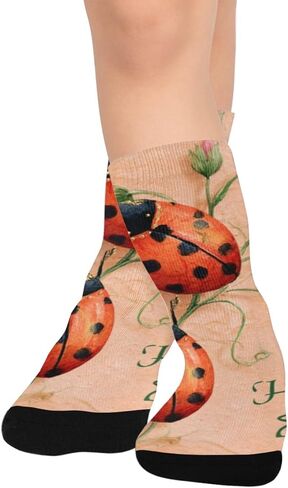 Peach Floral Vibe Hiking Socks - Toddler Boys & Girls Warm Thick Thermal Winter Crew Socks for School, Daily Wear & Outdoor Activities in Saudi Arabia