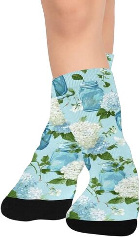 جوارب Hydrangea Jar زرقاء للمشي لمسافات طويلة - جوارب شتوية حرارية سميكة دافئة للأطفال الصغار للأولاد والبنات للمدرسة، والارتداء اليومي والأنشطة الخارجية in Kuwait