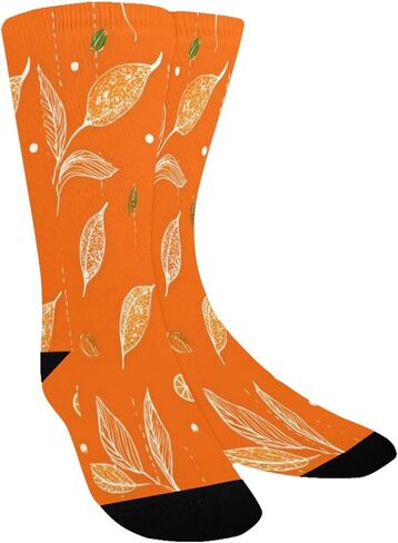 Citrus Leaf Art Hiking Socks - Toddler Boys & Girls Warm Thick Thermal Winter Crew Socks for School, Daily Wear & Outdoor Activities in Saudi Arabia