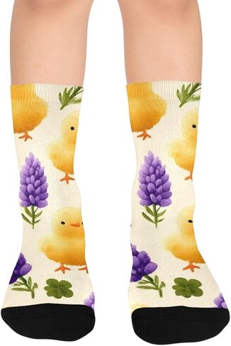 جوارب Chick Purple Lavender للمشي لمسافات طويلة - جوارب شتوية حرارية سميكة دافئة للأولاد والبنات للمدرسة، والارتداء اليومي والأنشطة الخارجية in Kuwait