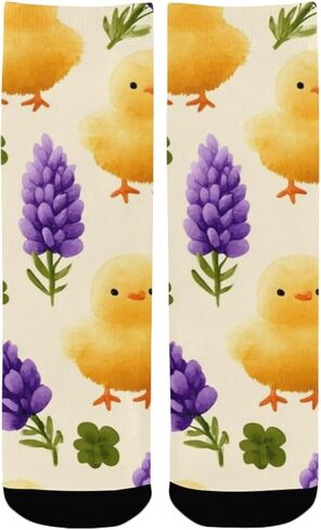 جوارب Chick Purple Lavender للمشي لمسافات طويلة - جوارب شتوية حرارية سميكة دافئة للأولاد والبنات للمدرسة، والارتداء اليومي والأنشطة الخارجية in Kuwait